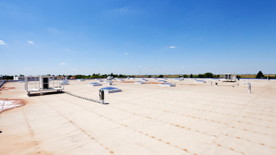Flat roof for commercial property